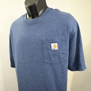 Carhartt K-87 Loose Fit Pocket T Shirt Blue Short Sleeve Mens Size XL